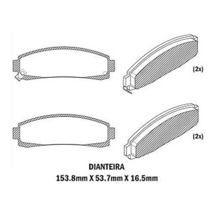 PASTILHA FREIO DIANTEIRO RANGER 4X2/4X4