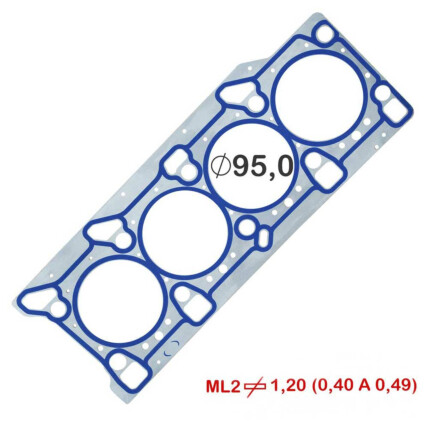 JUNTA CABECOTE INOX 2PK S10/TRAILBLAZER 2.8