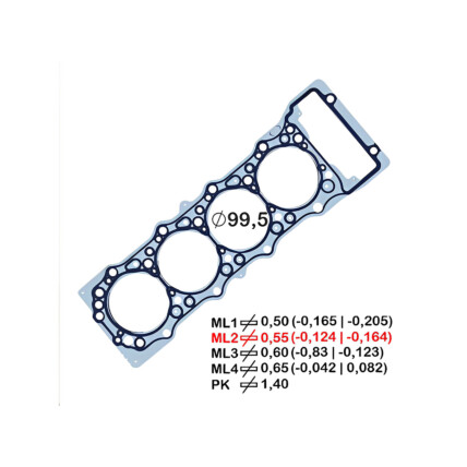 JUNTA CABECOTE INOX 2PK L200 TRITON/PAJERO 3.2
