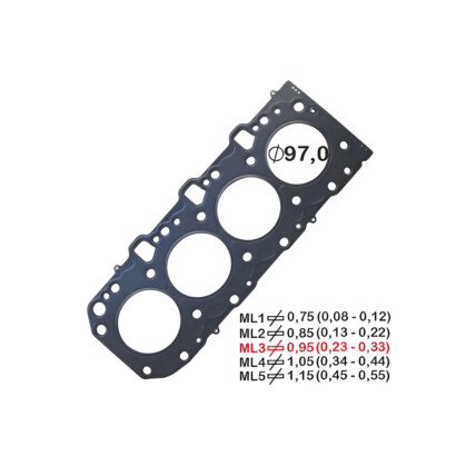 JUNTA CABECOTE INOX 3PK HILUX/PRADO 3.0