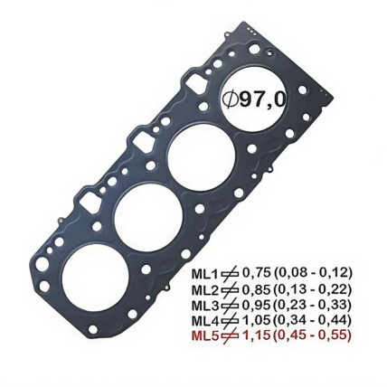 JUNTA CABECOTE INOX 5PK HILUX/PRADO 3.0