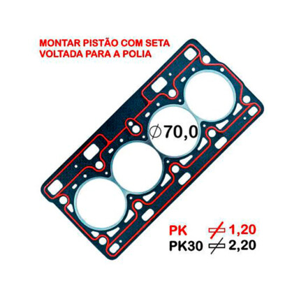 JUNTA CABECOTE FIBRA KANGOO / LOGAN 1.0
