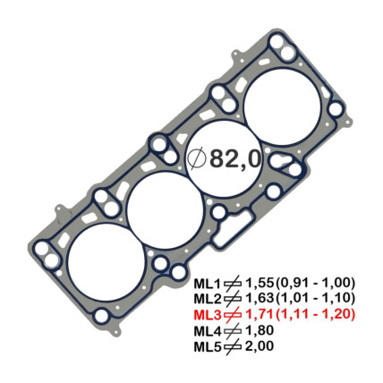 JUNTA CABECOTE METAL 3PK AMAROK 2.0