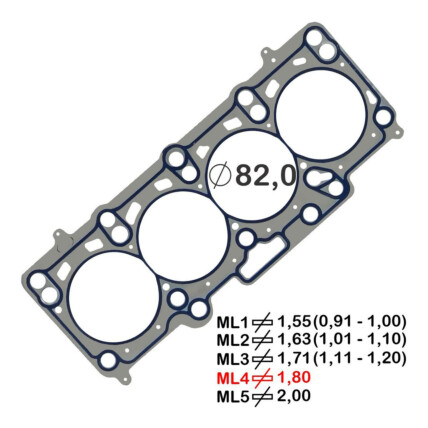 JUNTA CABECOTE METAL 4PK AMAROK 2.0