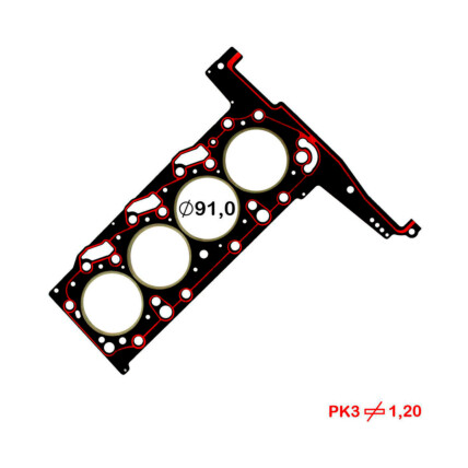 JUNTA CABECOTE FIBRA 3PK TRANSIT 2.4