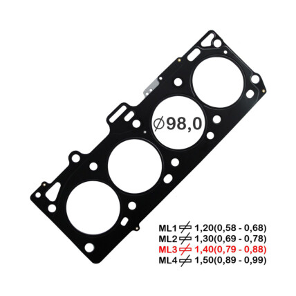 JUNTA CABECOTE METAL 3PK RANGER 3.0