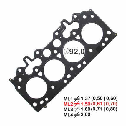 JUNTA CABECOTE METAL 2PK S10 / RANGER / SPRINTER 2.5