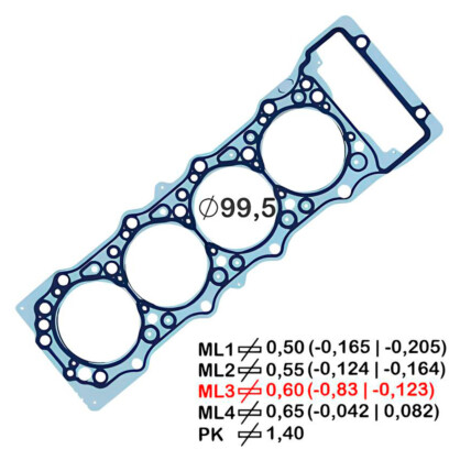 JUNTA CABECOTE METAL 3PK L200 / PAJERO 3.2