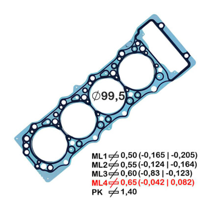 JUNTA CABECOTE METAL 4PK L200 / PAJERO 3.2