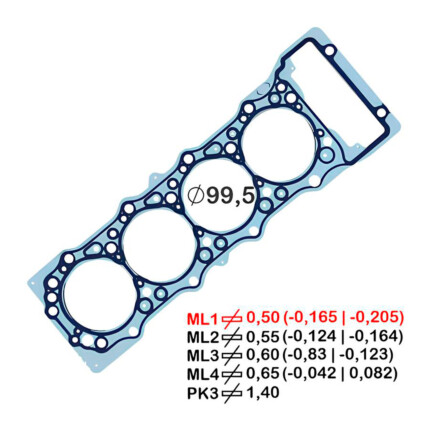 JUNTA CABECOTE METAL 1PK L200 / PAJERO 3.2