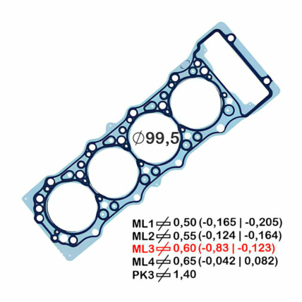 JUNTA CABECOTE METAL 3PK L200 / PAJERO 3.2