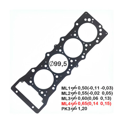JUNTA CABECOTE METAL 4PK L200 / PAJERO 3.2